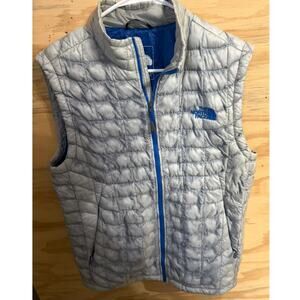 Women's North Face Small Thermoball Vest Grey/Blue Outdoors